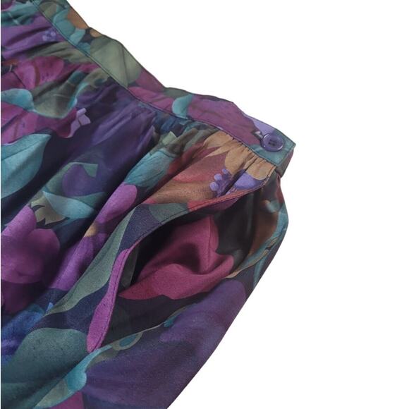 VTG ’90s Alfred Dunner Floral Pleated Midi Skirt Sz 14 (Waist 30″, Length 31″) - Picture 4 of 8